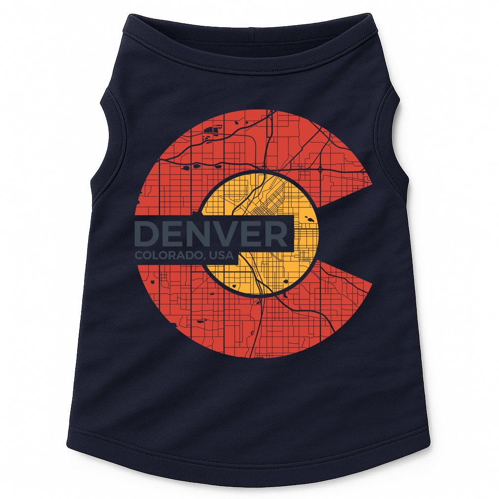 Vintage Denver Colorado Logo Doggie Tank