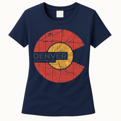 Vintage Denver Colorado Logo Womens T-Shirt