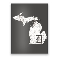 Vintage Detroit, Michigan Old English D Poster