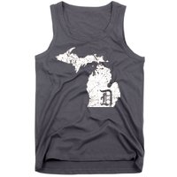 Vintage Detroit, Michigan Old English D Tank Top