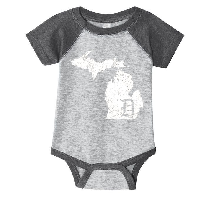 Vintage Detroit, Michigan Old English D Infant Baby Jersey Bodysuit