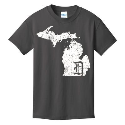 Vintage Detroit, Michigan Old English D Kids T-Shirt