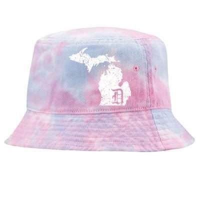 Vintage Detroit, Michigan Old English D Tie-Dyed Bucket Hat