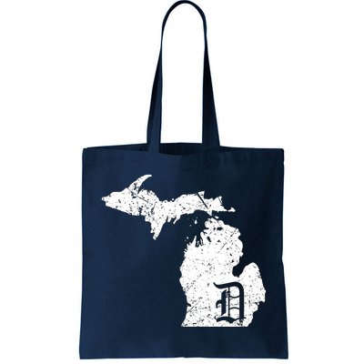 Vintage Detroit, Michigan Old English D Tote Bag