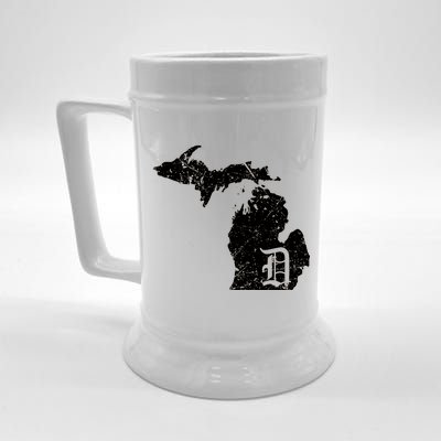 Vintage Detroit, Michigan Old English D Beer Stein