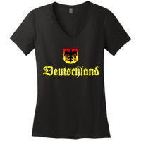 Vintage Deutschland German Logo Women's V-Neck T-Shirt
