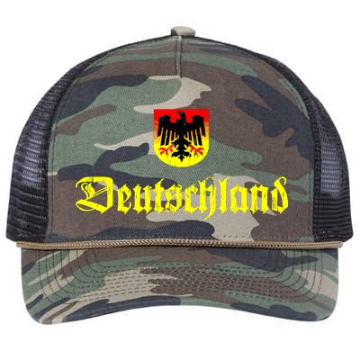 Vintage Deutschland German Logo Retro Rope Trucker Hat Cap