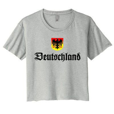 Vintage Deutschland German Logo Women's Crop Top Tee