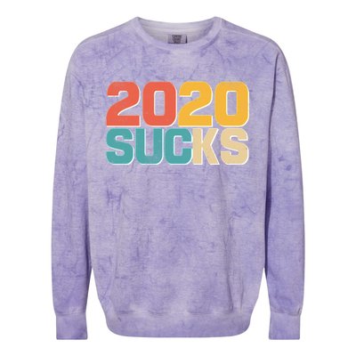 Vintage Distressed 2020 Sucks Colorblast Crewneck Sweatshirt