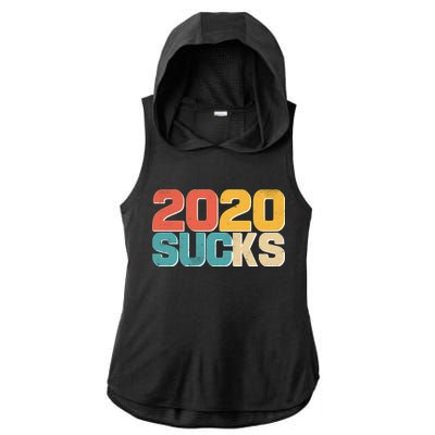 Vintage Distressed 2020 Sucks Ladies PosiCharge Tri-Blend Wicking Draft Hoodie Tank