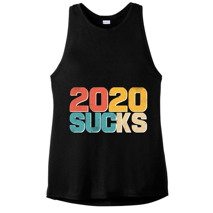 Vintage Distressed 2020 Sucks Ladies PosiCharge Tri-Blend Wicking Tank