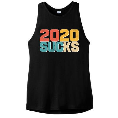 Vintage Distressed 2020 Sucks Ladies PosiCharge Tri-Blend Wicking Tank