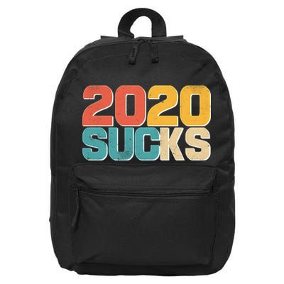 Vintage Distressed 2020 Sucks 16 in Basic Backpack