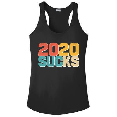 Vintage Distressed 2020 Sucks Ladies PosiCharge Competitor Racerback Tank