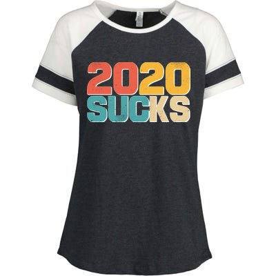 Vintage Distressed 2020 Sucks Enza Ladies Jersey Colorblock Tee