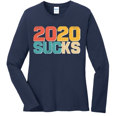 Vintage Distressed 2020 Sucks Ladies Long Sleeve Shirt