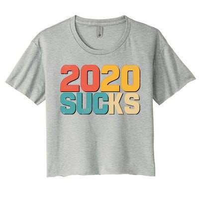 Vintage Distressed 2020 Sucks Women's Crop Top Tee