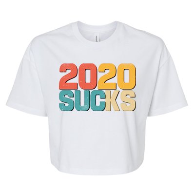 Vintage Distressed 2020 Sucks Bella+Canvas Jersey Crop Tee