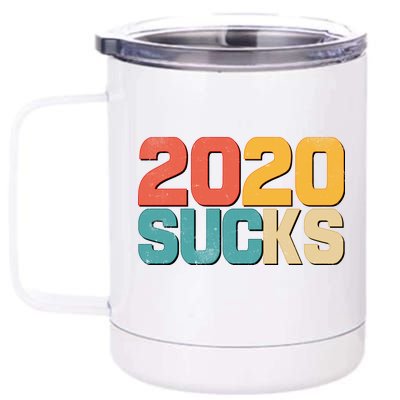 Vintage Distressed 2020 Sucks 12 oz Stainless Steel Tumbler Cup