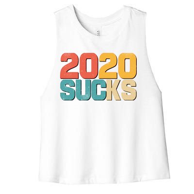 Vintage Distressed 2020 Sucks Women's Racerback Cropped Tank