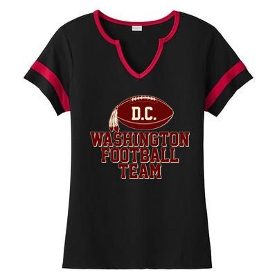 Vintage Distressed Washington DC Football Team Ladies Halftime Notch Neck Tee