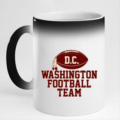 Vintage Distressed Washington DC Football Team 11oz Black Color Changing Mug