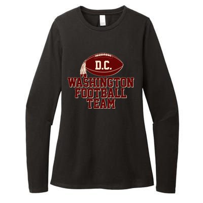 Vintage Distressed Washington DC Football Team Womens CVC Long Sleeve Shirt