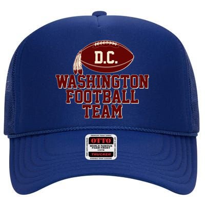 Vintage Distressed Washington DC Football Team High Crown Mesh Back Trucker Hat