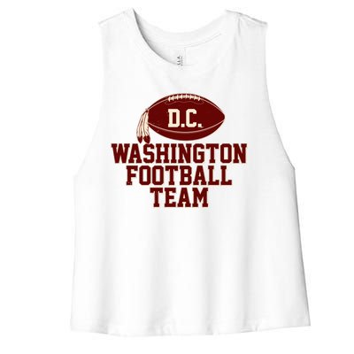 Vintage Distressed Washington DC Football Team Women's Racerback Cropped Tank