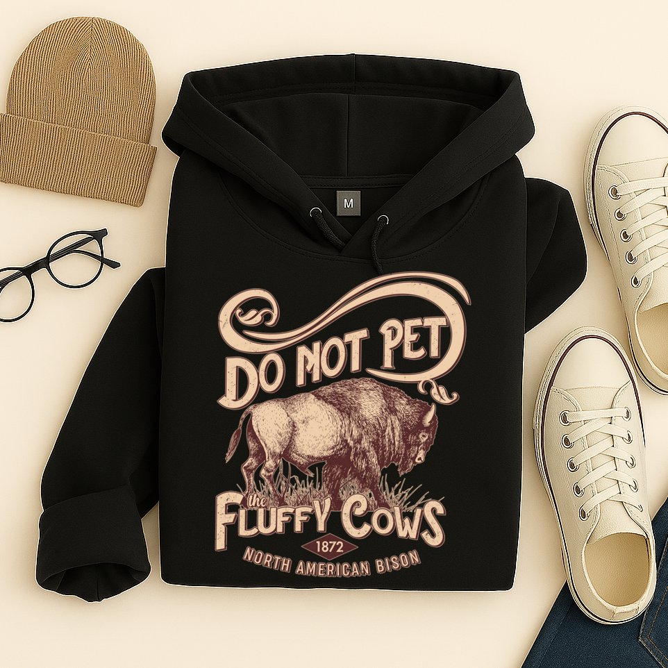 Vintage Do Not Pet The Fluffy Cows Hoodie