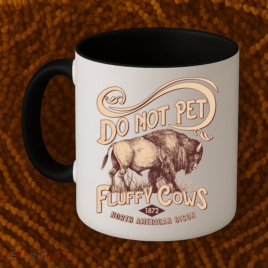 Vintage Do Not Pet The Fluffy Cows Mug