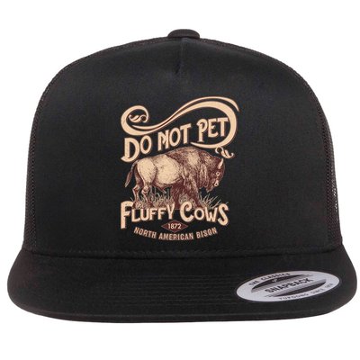 Vintage Do Not Pet The Fluffy Cows Flatbill Hat