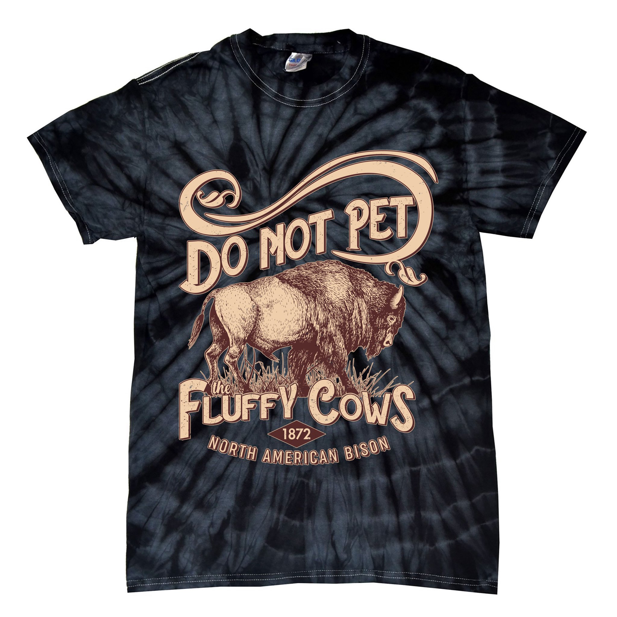 Vintage Do Not Pet The Fluffy Cows Tie-Dye T-Shirt