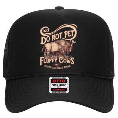 Vintage Do Not Pet The Fluffy Cows Trucker Hat