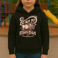 Vintage Do Not Pet The Fluffy Cows Kids Hoodie