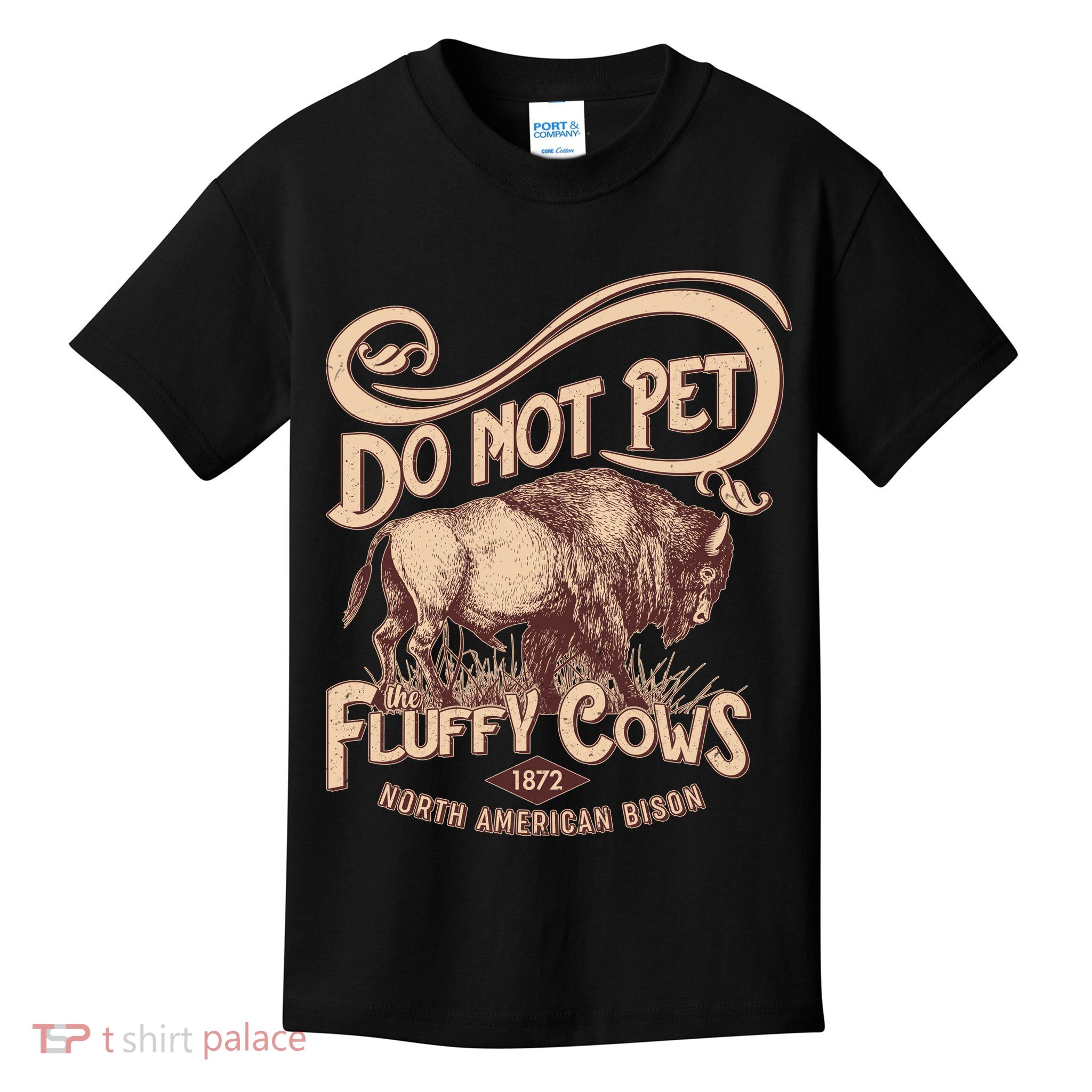 Vintage Do Not Pet The Fluffy Cows Kids T-Shirt
