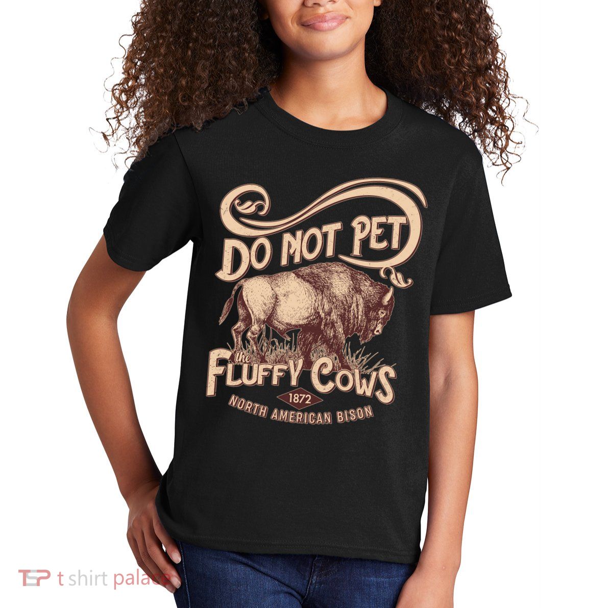 Vintage Do Not Pet The Fluffy Cows Kids T-Shirt