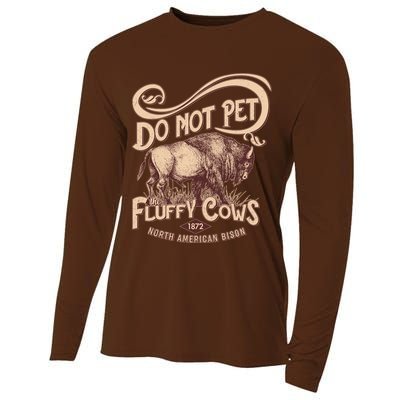 Vintage Do Not Pet The Fluffy Cows Cooling Performance Long Sleeve Crew