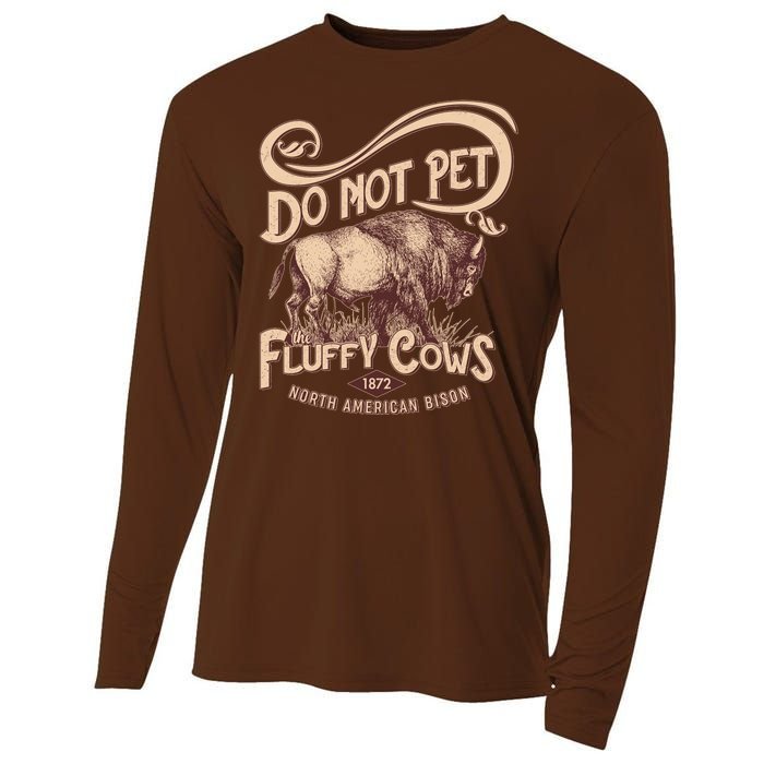 Vintage Do Not Pet The Fluffy Cows Cooling Performance Long Sleeve Crew