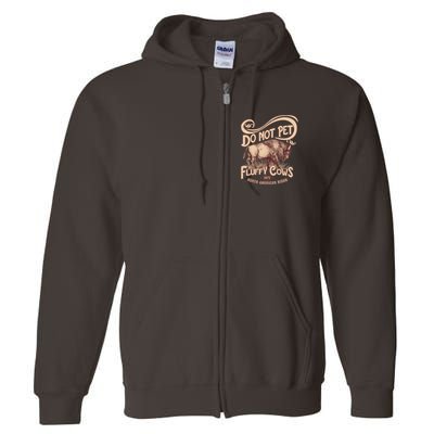 Vintage Do Not Pet The Fluffy Cows Full Zip Hoodie