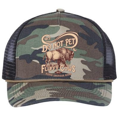 Vintage Do Not Pet The Fluffy Cows Retro Rope Trucker Hat Cap