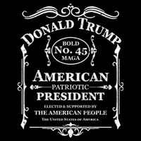 Vintage Donald Trump No 45 Bold MAGA Whisky Label  Performance Shirt