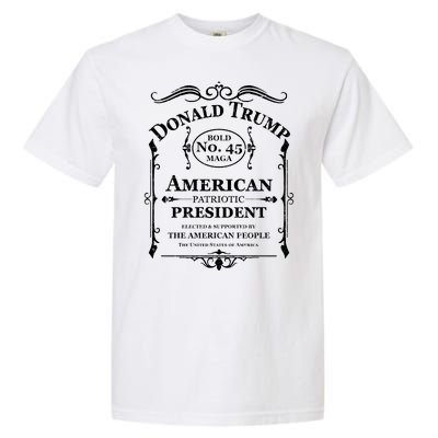 Vintage Donald Trump No 45 Bold MAGA Whisky Label  Garment-Dyed Heavyweight T-Shirt