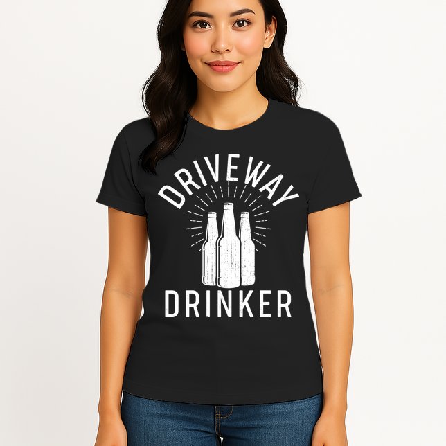 Vintage Driveway Drinker Womens T-Shirt