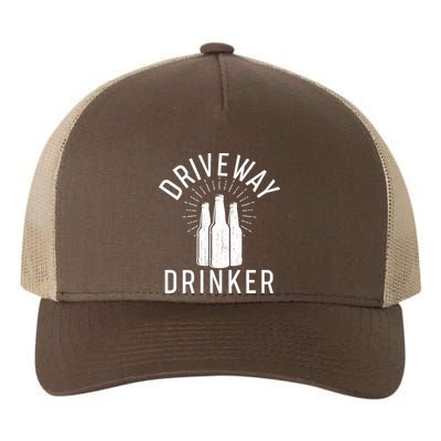 Vintage Driveway Drinker Yupoong Adult 5-Panel Trucker Hat