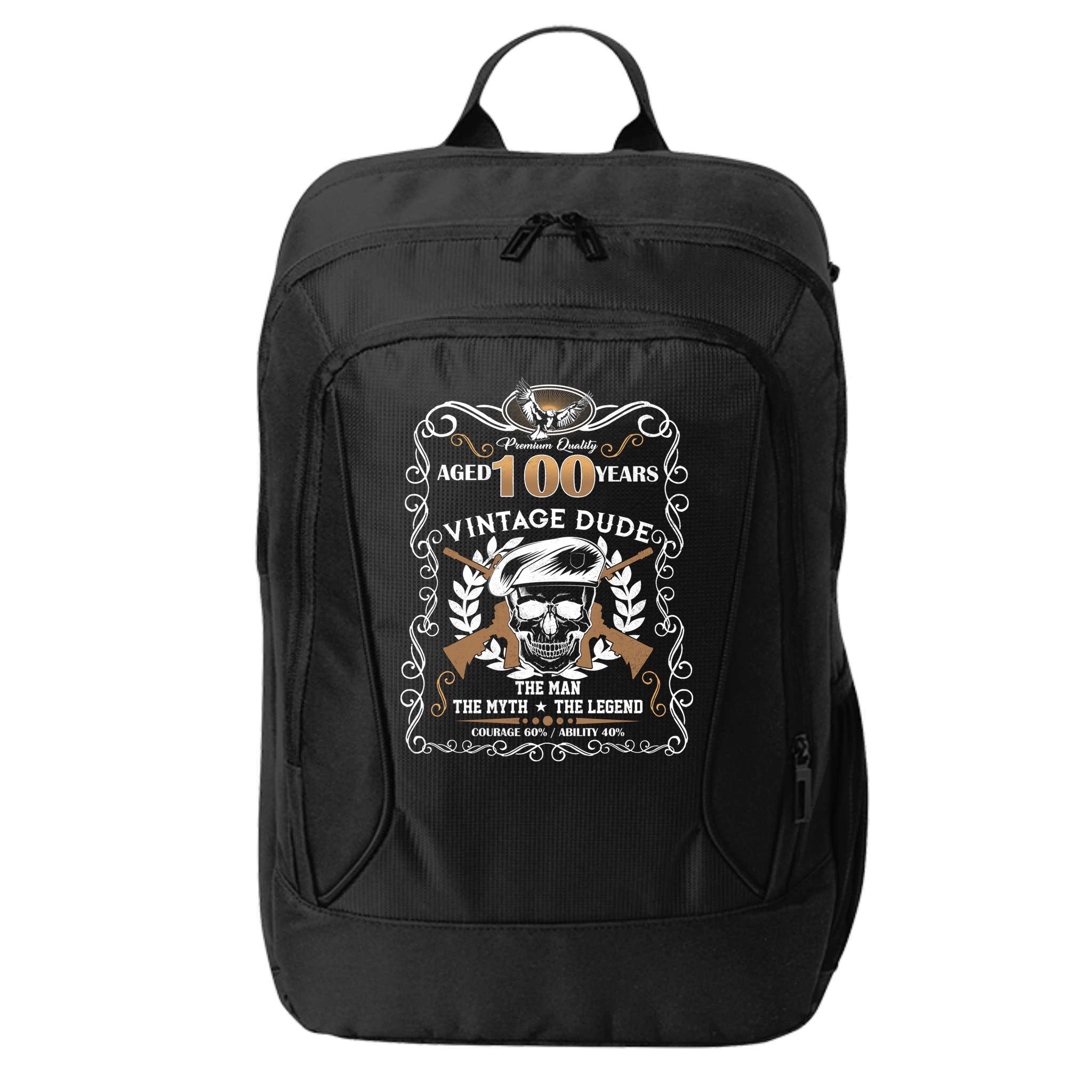 Vintage Dude Aged 100 Years Man Myth Legend 100th Birthday  City Backpack
