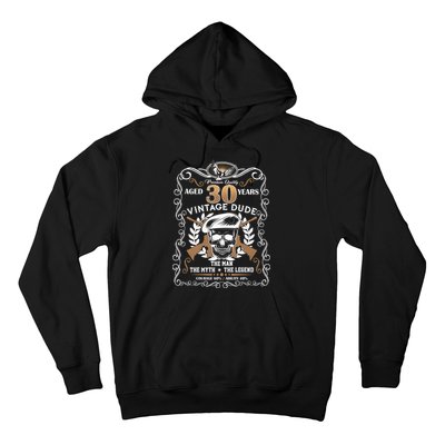 Vintage Dude Aged 30 Years Man Myth Legend 30th Birthday  Hoodie