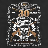 Vintage Dude Aged 30 Years Man Myth Legend 30th Birthday  Beanie