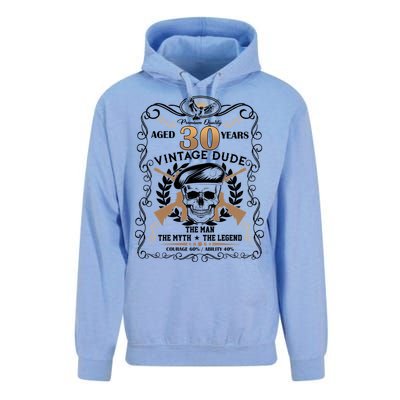 Vintage Dude Aged 30 Years Man Myth Legend 30th Birthday  Unisex Surf Hoodie