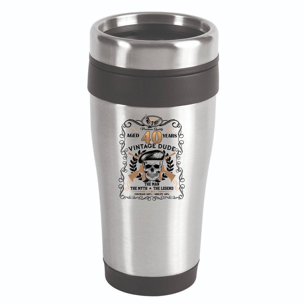 Vintage Dude Aged 40 Years Man Myth Legend 40th Birthday  16oz Travel Tumbler